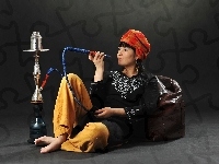 Fajka, Moda, Shisha, Kobieta, Styl, Wodna