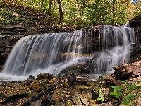 Gmina Hamilton, Wodospad Lower Tews Falls, Kanada, Prowincja Ontario, Strumień Logies Creek