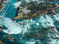 Wodospad Niagara, Miasto Niagara Falls, Horseshoe Falls, Kanada, Z lotu ptaka