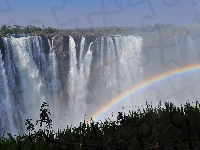 Park Narodowy Wodospadów Wiktorii, Wodospady Wiktorii, Tęcza, Afryka, Victoria Falls, Wodospad, Zimbabwe
