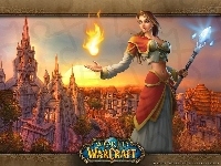fantasy, World Of Warcraft, kobieta, ogień