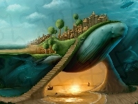 Morze, Fantasy, Chmury