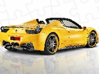 Italia, Ferrari, 458 Spider, Żólty