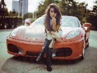 Ferrari, Kobieta, Brunetka, F430