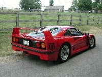 Ferrari F 40, Tył, Płot