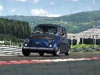 Góry, Fiat 500, Droga, Lasy