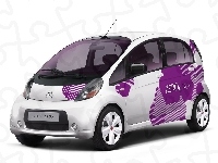 Fioletowy, Biało, Citroen C-Zero