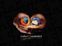 Thunderbird, Firefox, Dłonie