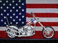 Flaga, Srebrny, Motocykl, USA
