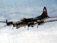 Flying, B-17, Bombowiec, Fortress