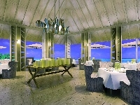 Fotele, Wnętrze, Restauracja, Stoliki