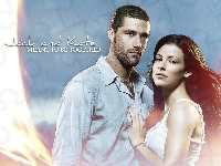 Matthew Fox, Filmy Lost, Evangeline Lilly, stoją