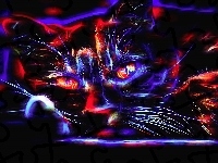 Fractalius, Kolorowy, Kot, Grafika