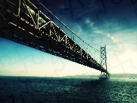 San Francisco, Chmury, Most, Golden Gate, Ocean
