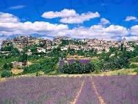 Francja, domki na wzgórzu