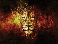 Lwa, Głowa, Ogień