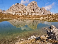 Gmina Sesto, Dolomity, Góry, Jezioro, Włochy, Laghi dei Piani