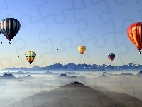 Gór, Balony, Szczyty, Mgła
