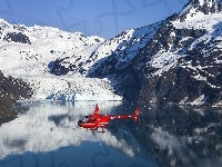 Helikopter, Góry, Jezioro
