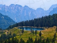 Las, Góry, Jezioro