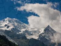 Śnieg, Góry, Chmury