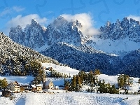 Śnieg, Góry, Domy