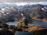 Góry, Mountain View, Norwegia, Jezioro