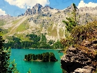 Skały, Góry, Jezioro