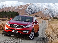 Sportage, Czerwona, Kia, Góry