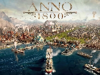 Miasto, Gra, Statki, Plakat, Port, Anno 1800, Góry