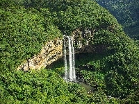 Góry, Wodospad, Zalesione, Brazylia