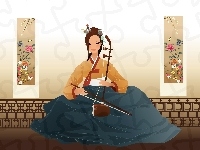 Gra, Kobieta, Japonka, Instrument