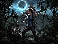 Gra, Lara Croft, Shadow of the Tomb Raider, Księżyc 
, Noc