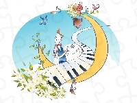 Gra, Klawiatura, Pianino, Mężczyzna