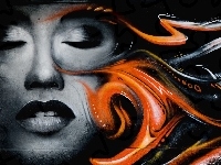 Twarz, Graffiti, Kobieta