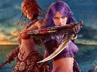 Guild Wars, Sztylet, Kobiety, Wojowniczki, Morze