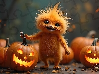 Grafika, Stworzenie, Dynie, Halloween