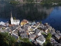 Hallstatt, Jezioro, Domy, Austria