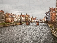 Kamienice, Gdańsk, Rzeka, HDR