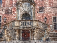 Ratusz, Gdańsk, Budynek, HDR