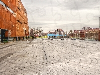 Polska, Plac, Gdańsk, HDR, Muzeum Solidarności