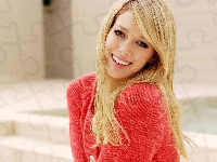 Kobieta, Uśmiech, Blondynka, Hilary Duff, Makijaż