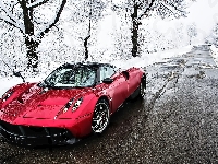 Pagani, Czerwony, Samochód, Huayra