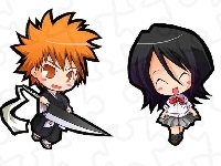 Ichigo, Rukia, Chibi, Kurosaki, Kuchiki