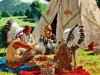 Wigwam, Indianie, Polana