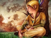 Warkocz, Indianka, Drzewo