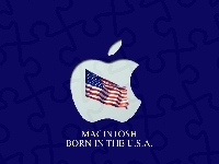 jabłko, amerykańska, Apple, grafika, flaga