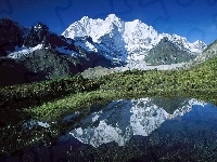 Łąka, Góry, Jeziorko, Tybet