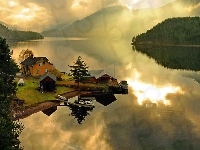 Góry, Jezioro, Domek