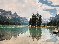 Góry, Jezioro, Drzewa